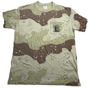 Vintage 90s Men's T-shirt Camouflage  Camel Cigarettes Size XL Silkworm